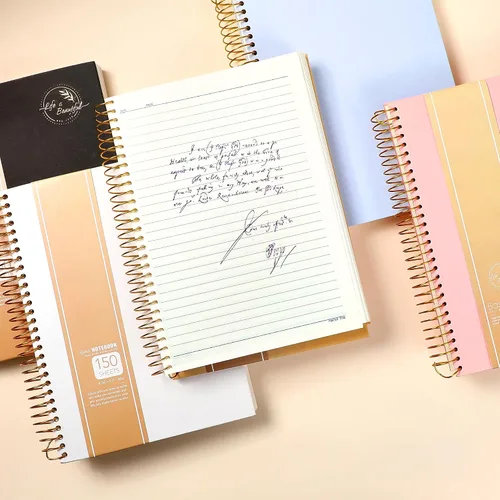 Vista 7 de Yoment Cuaderno pequeño en espiral, 300 páginas, cuadernos en espiral de tapa dura, cuaderno de 5.5 x 7.5 pulgadas, cuaderno de rayas