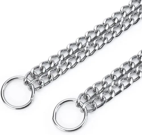 Vista 6 de Collar de cadena para perro, collar de estrangulamiento ajustable para perros pequeños, medianos y grandes (pequeño) Chain Dog Collar, Dog