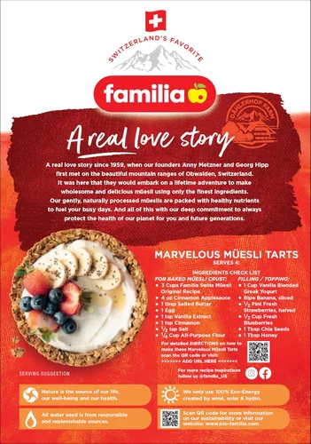Vista 9 de Familia Cereal suizo Muesli, receta original con frutas y nueces, disfruta de avena caliente, fría o durante la noche, 29 onzas (paquete de 1)