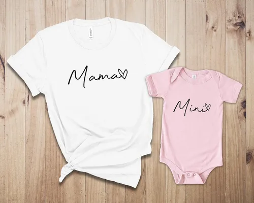 Vista 6 de Mommy and Me Outfits, Mama and Mini Shirts, Mom Gift, Gift for Wife 2021