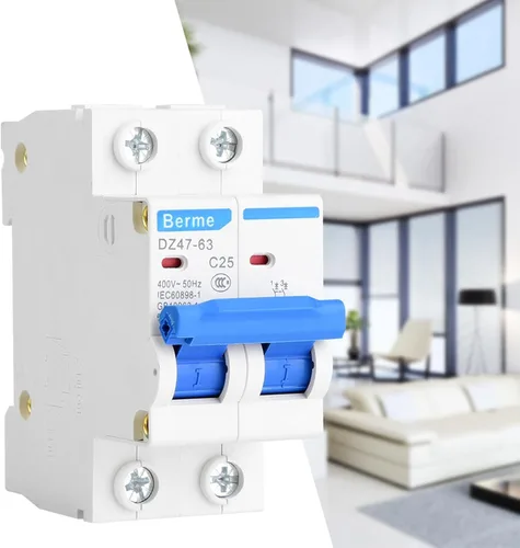 Vista 4 de Interruptor de aire de fuga del disyuntor miniatura DZ47-63 2P 400VAC(25A)