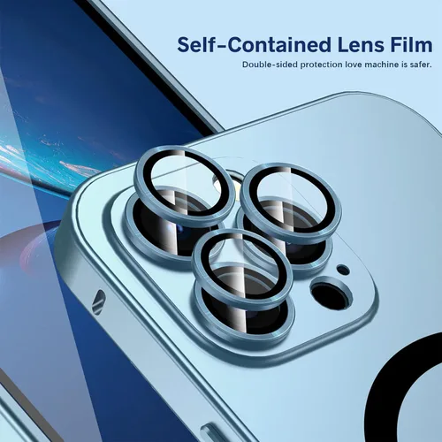 Vista 5 de Funda magnética de aluminio de metal mate para iPhone, funda magnética delgada de aleación protectora de lente de cámara para iPhone 14 Pro Max 13