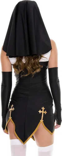 Vista 2 de Music Legs - Sexy Bad Habit Nun Costume