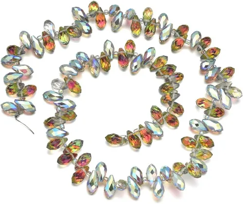 Vista 18 de 200pcs Checa 0.472 in Lágrima facetada Briolette Cristal Perlas Colgante de gota a granel Amatista Púrpura