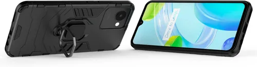 Vista 3 de Funda para Oppo Realme C30 4G, soporte magnético para coche para Oppo Realme C30 4G RMX3581 Case Negro