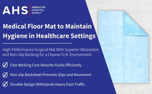 Vista 7 de American Hospital Supply Tapete desechable absorbente [40 x 28 pulgadas], tapete médico quirúrgico con hoja trasera antideslizante, parte inferior