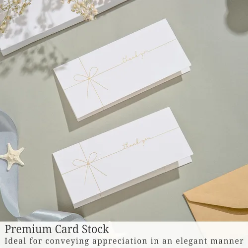 Vista 7 de Elegante juego de tarjetas de dinero estilo cinta con sobres, 20 tarjetas con lámina dorada, 20 sobres, 24 calcomanías de sellado, versátiles