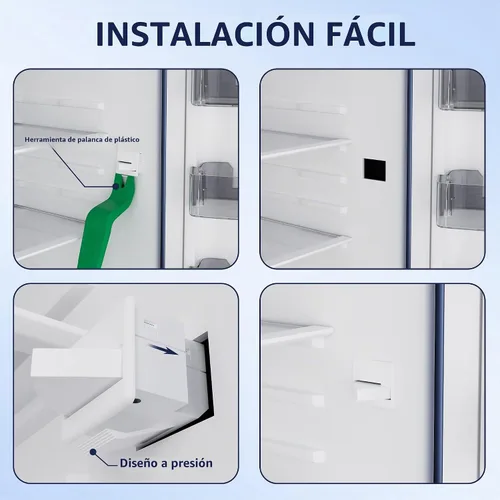 Vista 4 de RVMARINEPAT Interruptor de luz de puerta de refrigerador, 2 pines NC 6A 250 V CA, interruptor momentáneo para nevera con herramienta de barra