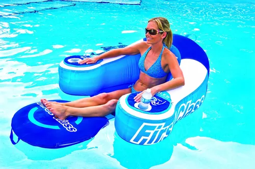 Vista 3 de Wow World of Watersports First Class Lounge - Flotador inflable para 1 persona y Aqua Campania Ultimate 2 en 1 - Flotador de piscina - Extra grande