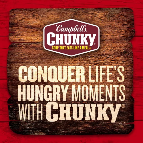 Vista 8 de Campbell's Chunky Soup, Sopa de Pollo Sabroso con Arroz Blanco y Silvestre, Lata de 18.8 Oz