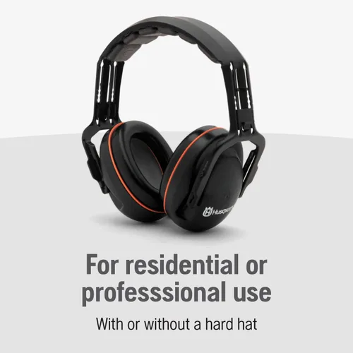 Vista 3 de Husqvarna Professional Headband Hearing Protectors 25dB(A) NRR, Lightweight, Padded Headband, Clamshell Design, Black