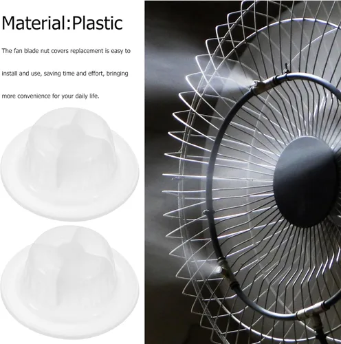 Vista 4 de LIFKOME 20 piezas de cubierta universal para ventilador de piso, tapa de bloqueo M8, piezas de ventilador de plástico, repuesto de tuerca, tapa