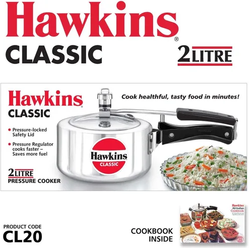 Vista 2 de Ollas de presión de aluminio Hawkins Classic, Plateado