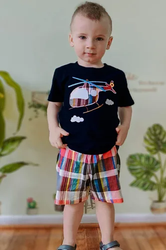 Vista 10 de Conjunto de camiseta de manga corta y pantalón corto de algodón para niño pequeño