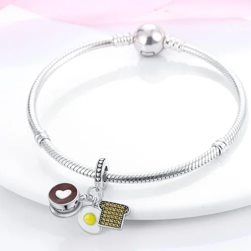 Vista 3 de NARMO Sterling Silver Charms for Pandora Bracelets Happy Birthday Charms Sterling Silver 925 Bracelet Charms for Women