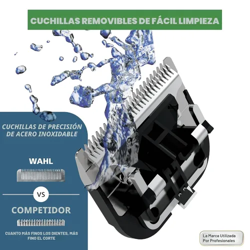 Vista 6 de Wahl Clipper - Kit recargable con cable/inalámbrico para cortar y recortar el pelo para cabezas, barbas más largas y aseo corporal completo
