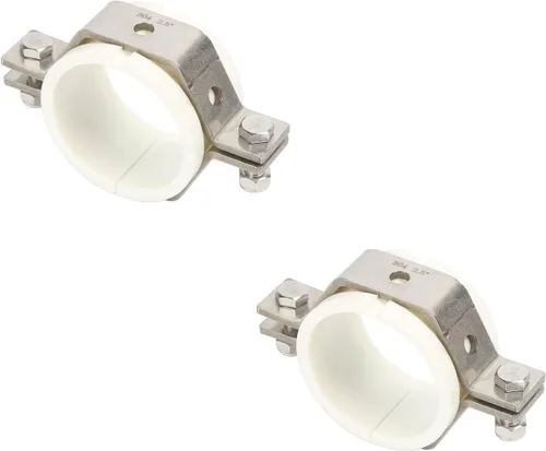 Vista 10 de QiiMii Percha de tubo hexagonal de 1.5 "acero inoxidable SS304 con amortiguador, correa de tubo ajustable con abrazadera de tubo
