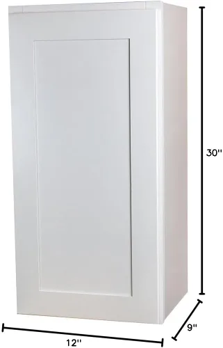 Vista 2 de Gabinete de pared blanco de la coctelera de 9" x 30