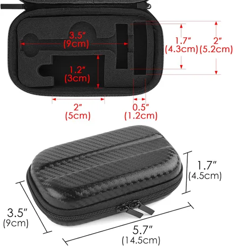 Vista 3 de Linkidea - Estuche de viaje duradero para afeitar, caja de almacenamiento para cuchillas de afeitar de mango corto y largo y accesorios, compatible