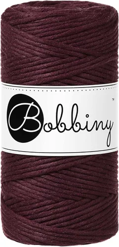Vista 16 de Bobbiny Cordón regular de macramé de una sola capa de 0.118 pulgadas (azul), 108 yds/330 pies (100% algodón reciclado)