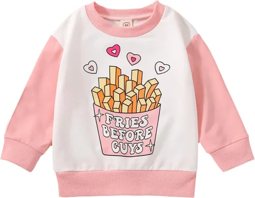 Vista 23 de Sudadera con cuello redondo para el día de San Valentín para bebé, niña, niño, para el día de San Valentín