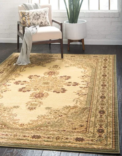 Vista 13 de Unique Loom - Alfombra clásica tradicional, colección Versalles, Polipropileno, Rojo/Borgoña