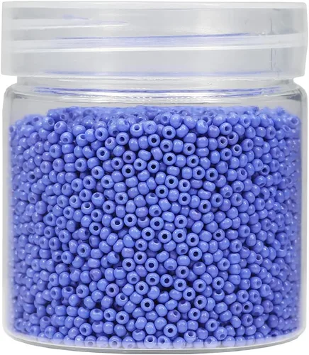 Vista 13 de Bala&Fillic Tamaño casi uniforme Cuentas de semillas redondas de color verde ejército de 2 mm Aproximadamente 10000 piezas/110 gramos en caja