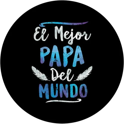 Vista 3 de El Mejor Papa Del Mundo Regalo del Día del Padre Lindo Diseño PopSockets Agarre y Soporte para Teléfonos y Tabletas, Negro