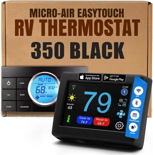 Vista 21 de MICRO-AIR EasyTouch - Termostato digital de repuesto para autocaravana, programable y confiable, habilitado para WiFi y Bluetooth, termostato