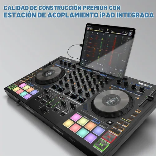 Vista 10 de Reloop Mixon 8 Pro Controlador DJ de 4 canales, negro