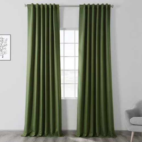 Vista 24 de HPD Half Price Drapes BOCH-171113-84, cortinas sólidas para oscurecer habitación (1 panel), 50 x 84 pulgadas, color beige alabastro