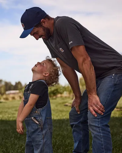 Vista 6 de Carhartt - Peto de jean lavado CM8665 para niños - Niños