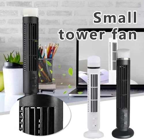 Vista 5 de Pomya Ventilador de torre oscilante sin aspas, ventilador de oficina silencioso con oscilación de 90 grados, ventilador de escritorio portátil