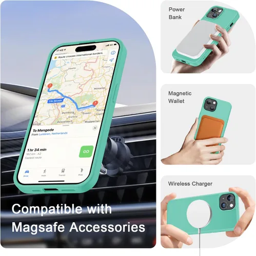 Vista 1469 de Funda para Google Pixel 10 Pro XL, cubierta magnética mate, color negro Fit for MagSafe, Screen Protector included, Shockproof Military Grade
