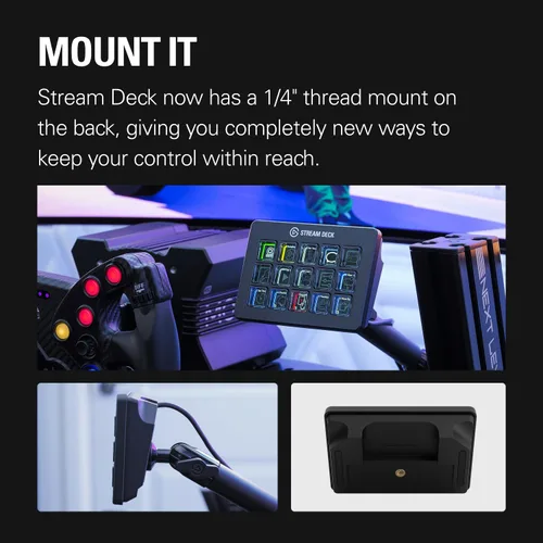 Vista 5 de Elgato Stream Deck Teclas de tijera—Controlador de flujo de trabajo con teclas macro personalizables para OBS, Twitch, Discord, Teams, Photoshop