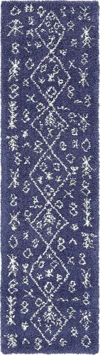 Vista 33 de Unique Loom Rabat Shag Collection - Alfombra moderna de felpa y diseño de nómada, de inspiración tribal marroquí y tribal