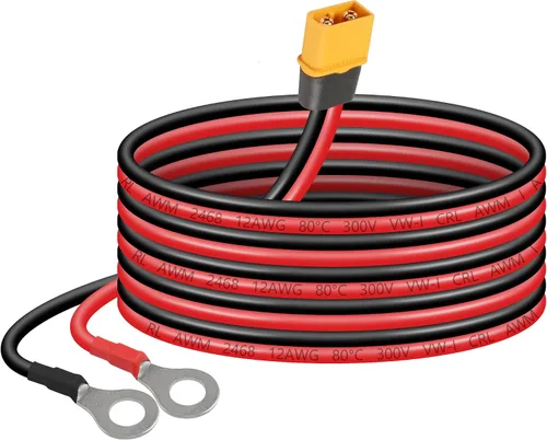 Vista 8 de SinLoon XT60 - Cable de terminal de anillo tórico 12AWG 23.6 pulgadas XT60H hembra a junta tórica, cable conector para aviones RC, juguete, autos