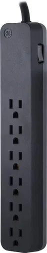 Vista 13 de GE Pro 37052 Protector SurGE de 6 tomas, cable de extensión de 8 pies, 1560 julios, enchufe plano, disyuntor integrado, montaje en pared