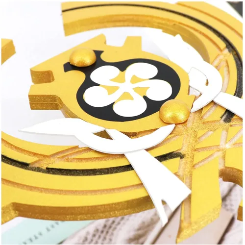 Vista 7 de DAZCOS Yae Miko - Juego de pinzas para el cabello, accesorios de disfraz de anime para Halloween (amarillo-G)