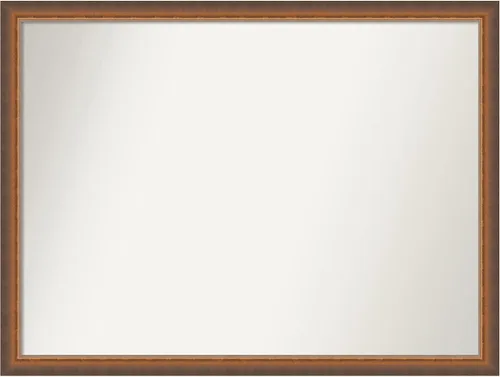 Vista 139 de Amanti Art Espejo de baño de bronce para sobre fregadero, 29 x 19 pulgadas, espejo rectangular de bronce antiguo, marco de madera tradicional