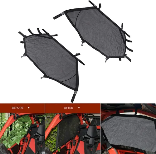 Vista 7 de Red para Ventana de ATV/UTV Protector de Malla para Jaula Trasera Enrollable + Derecha + Izquierda Cubierta de Red Protectora de Sombra para Ventana
