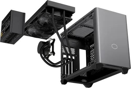 Vista 17 de Cooler Master NR200 Mini-ITX PC Case, High Airflow, 330mm GPU Support Negro