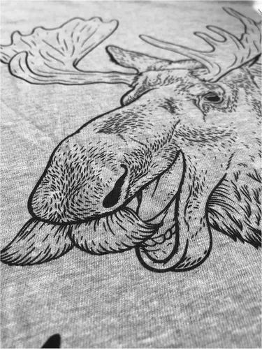 Vista 5 de Moostache Dad Joke Funny Stupid Animal Moose Humor Pun Bigote Camiseta para hombre