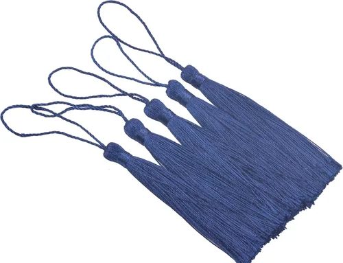 Vista 17 de KONMAY, borlas pequeñas y suaves, con bucles para proyectos de bricolaje, hechas a mano, sedosas, de 3.5 pulgadas, 20