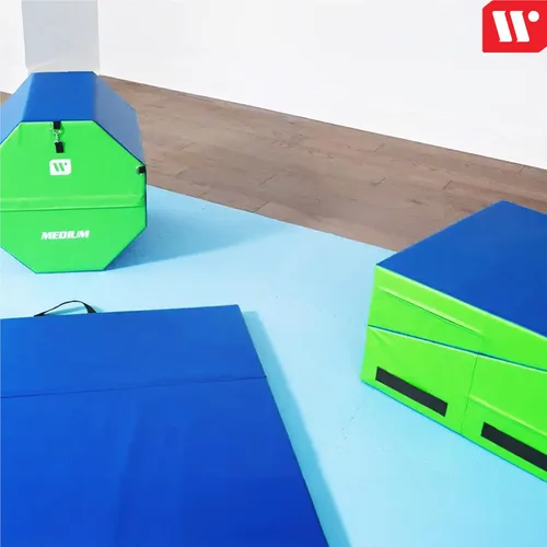 Vista 7 de We Sell Mats - Alfombrilla de gimnasia octogonal con forma de destreza, para volteretas, saltos y puente, entrenador para gimnasia, porrismo y artes