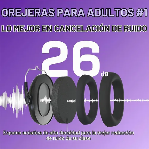 Vista 3 de Vanderfields Auriculares de Protección Auditiva - 26dB - Protección Auditiva para Tiro de Rango - Orejeras con Cancelación de Ruido para Adultos 2