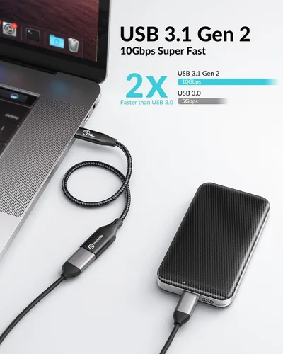 Vista 2 de PHIXERO Adaptador USB-C a USB-A, 10Gbps, compatible con MacBook, iPad Pro, Samsung Galaxy