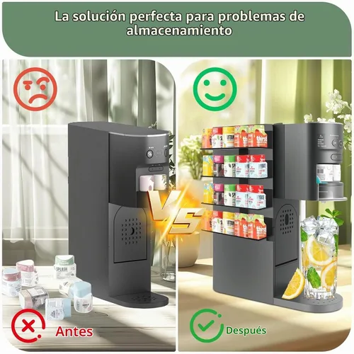 Vista 5 de Soporte para cápsulas de sabor para Ninja Thirsti WC1001 Soda Maker, estante de almacenamiento de 20 capacidades para cápsulas de sabor Ninja