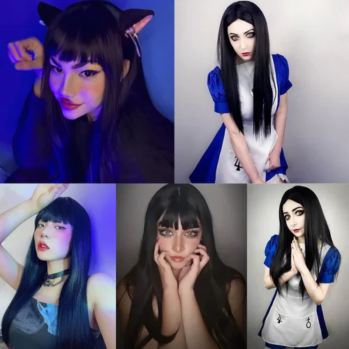 Vista 84 de anogol Vocaloid 32" 80 cm de largo recto de Cosplay peluca Pelucas Para Fiestas Halloween, Anaranjado