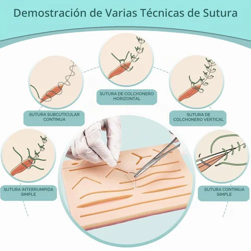 Vista 9 de Kit de práctica de sutura para estudiantes de medicina solo uso educativo